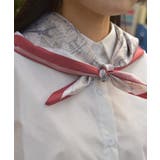 赤 | マップ柄大判スカーフ | axes femme