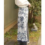 フラワースケッチ柄スカーフ | axes femme | 詳細画像3 