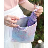 水彩グラデ柄折傘バッグ | axes femme | 詳細画像3