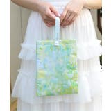イエロー | 水彩グラデ柄折傘バッグ | axes femme