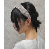 ピンク | 花柄レースカチューシャ | axes femme