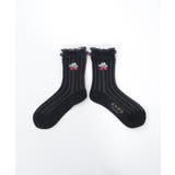 苺刺繍レース透かしソックス | axes femme | 詳細画像12 