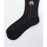 苺刺繍レース透かしソックス | axes femme | 詳細画像16 