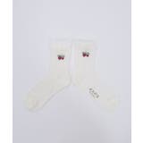 苺刺繍レース透かしソックス | axes femme | 詳細画像3 