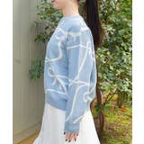 リボン柄ニットプルオーバー | axes femme | 詳細画像6