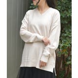ベージュ | Vネックニット | axes femme