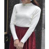 白 | パールデザインニット | axes femme