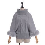 袖ファーポンチョ | axes femme | 詳細画像17 