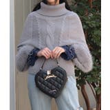 グレー | 袖ファーポンチョ | axes femme