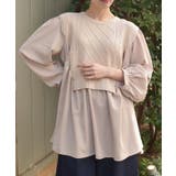 布帛切替ニットチュニ | axes femme | 詳細画像1