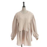 布帛切替ニットチュニ | axes femme | 詳細画像2