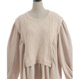 布帛切替ニットチュニ | axes femme | 詳細画像5