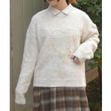 生成り | パールデザインニット | axes femme