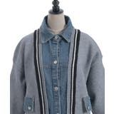 デニム切替カーデ | axes femme | 詳細画像11 