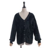 黒 | フェザーニットカーデ | axes femme