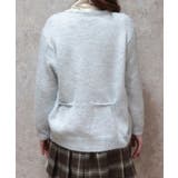 モチーフ付ニットカーデ | axes femme | 詳細画像3 