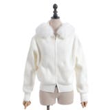 ファー付ニットパーカー | axes femme | 詳細画像16 