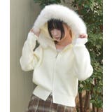 ファー付ニットパーカー | axes femme | 詳細画像4 