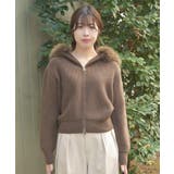ファー付ニットパーカー | axes femme | 詳細画像5 