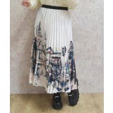 生成り | 街柄プリーツスカート | axes femme