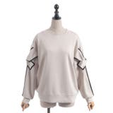 ベージュ | 袖リボンカットプルオーバー | axes femme