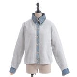 デニム切替ニット | axes femme | 詳細画像15 