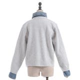 デニム切替ニット | axes femme | 詳細画像17 