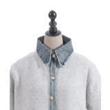 デニム切替ニット | axes femme | 詳細画像18 