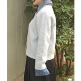 デニム切替ニット | axes femme | 詳細画像2 