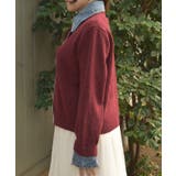 デニム切替ニット | axes femme | 詳細画像4 