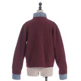 デニム切替ニット | axes femme | 詳細画像8 