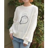 白 | モチーフ刺繍スウェット | axes femme