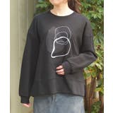 黒 | モチーフ刺繍スウェット | axes femme