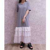 グレー | 裾レースカットワンピース | axes femme