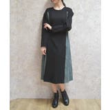 黒 | 切替カットワンピース | axes femme