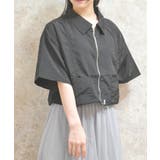 裾ドロストジップブルゾン | axes femme | 詳細画像1 