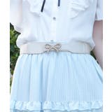 白 | ビジューリボンゴムベルト | axes femme
