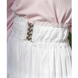 白 | レース使いゴムベルト | axes femme