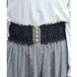 黒 | レース使いゴムベルト | axes femme