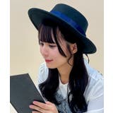 黒 | フェルトリボン付ハット | axes femme