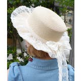 生成り | レースリボン付き雑材風ハット | axes femme