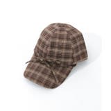 茶 | チェック柄デザインキャップ | axes femme