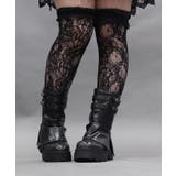 黒 | フリルレースオーバーニー | axes femme