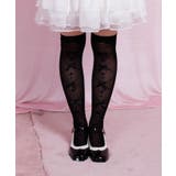 黒 | リボンシアーニーハイソックス | axes femme