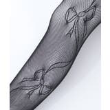 リボン柄シアータイツ | axes femme | 詳細画像3 