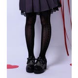 黒 | ストライプ風レースタイツ | axes femme