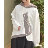 異素材切替フーディ | axes femme | 詳細画像1