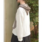 異素材切替フーディ | axes femme | 詳細画像2