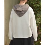 異素材切替フーディ | axes femme | 詳細画像3