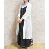 白 | シフォンロングカーデ | axes femme